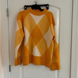 Zara Argyle Patterned Sweater